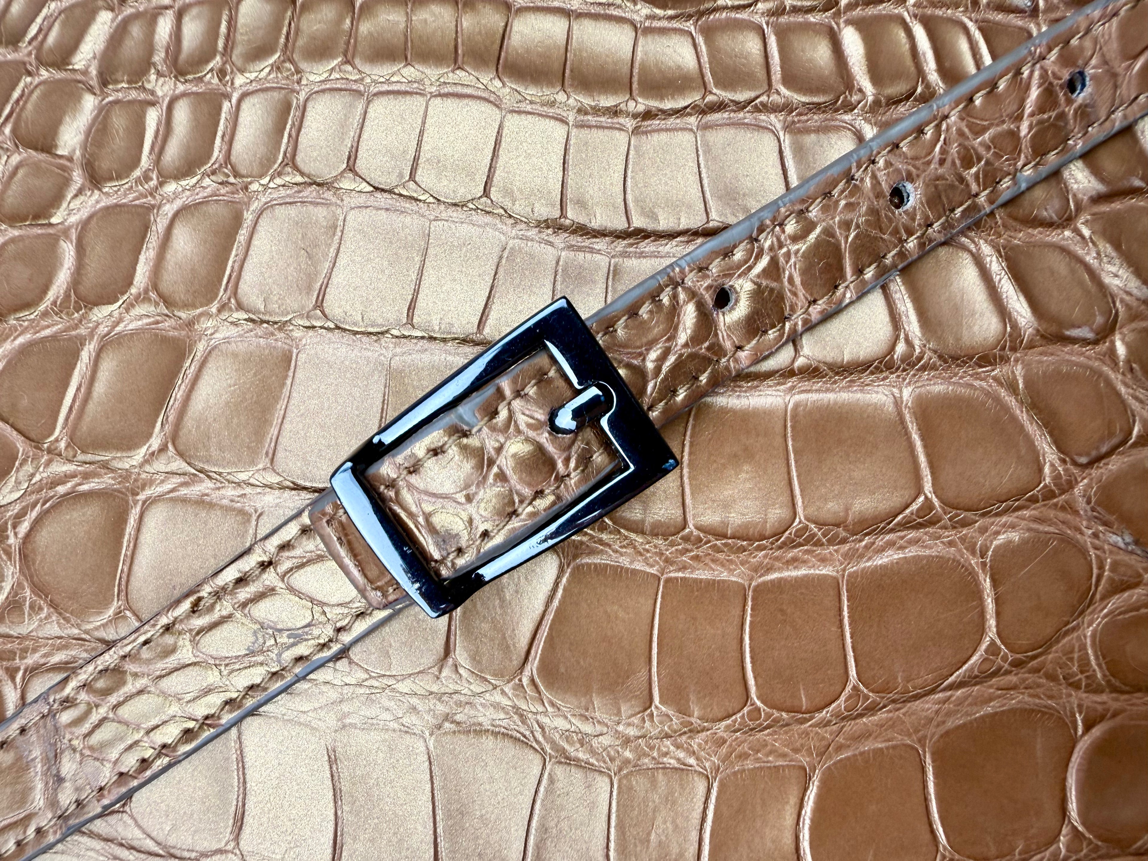 Saponetta Croco Rosegold