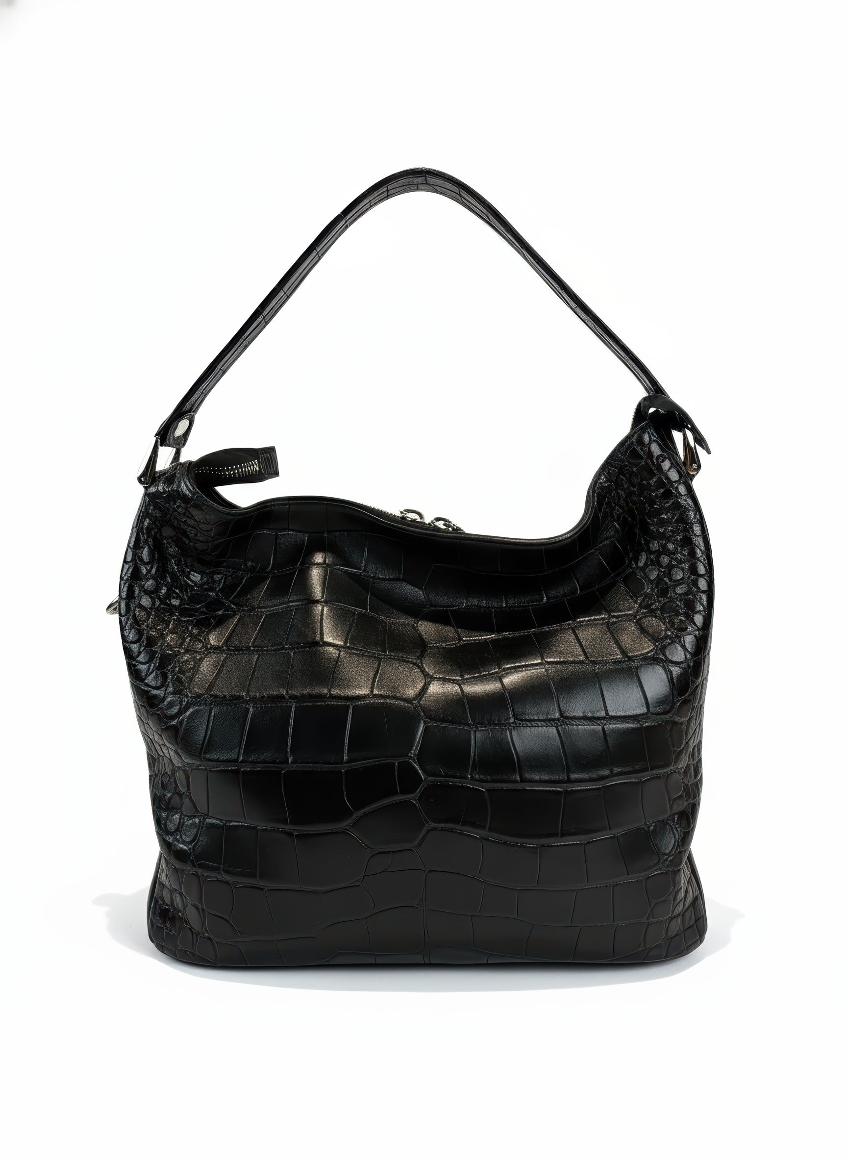 Petra Croco Black & Silver