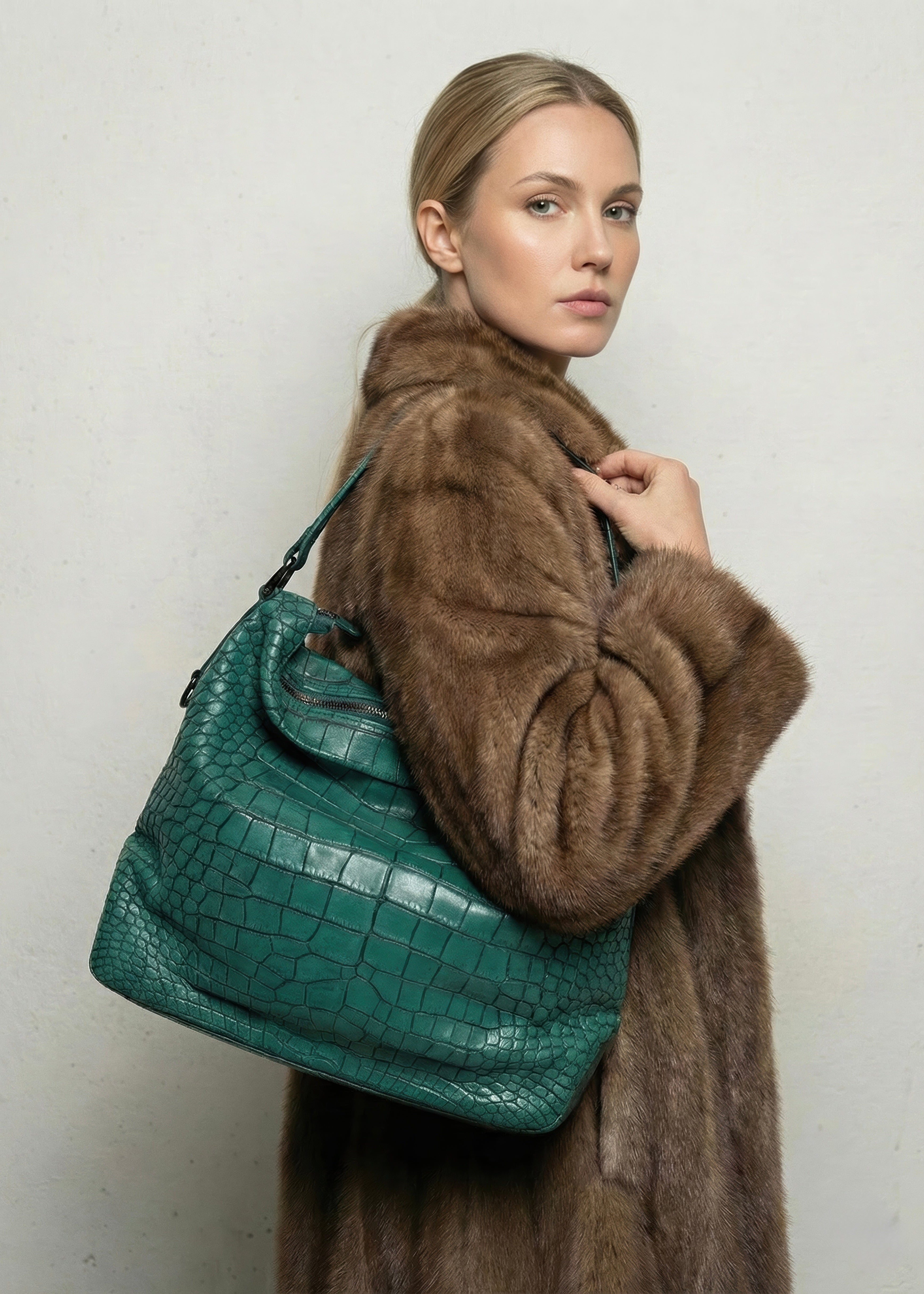 Petra Croco Turquoise