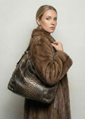 Petra Grande Python Mixed Brown & Black