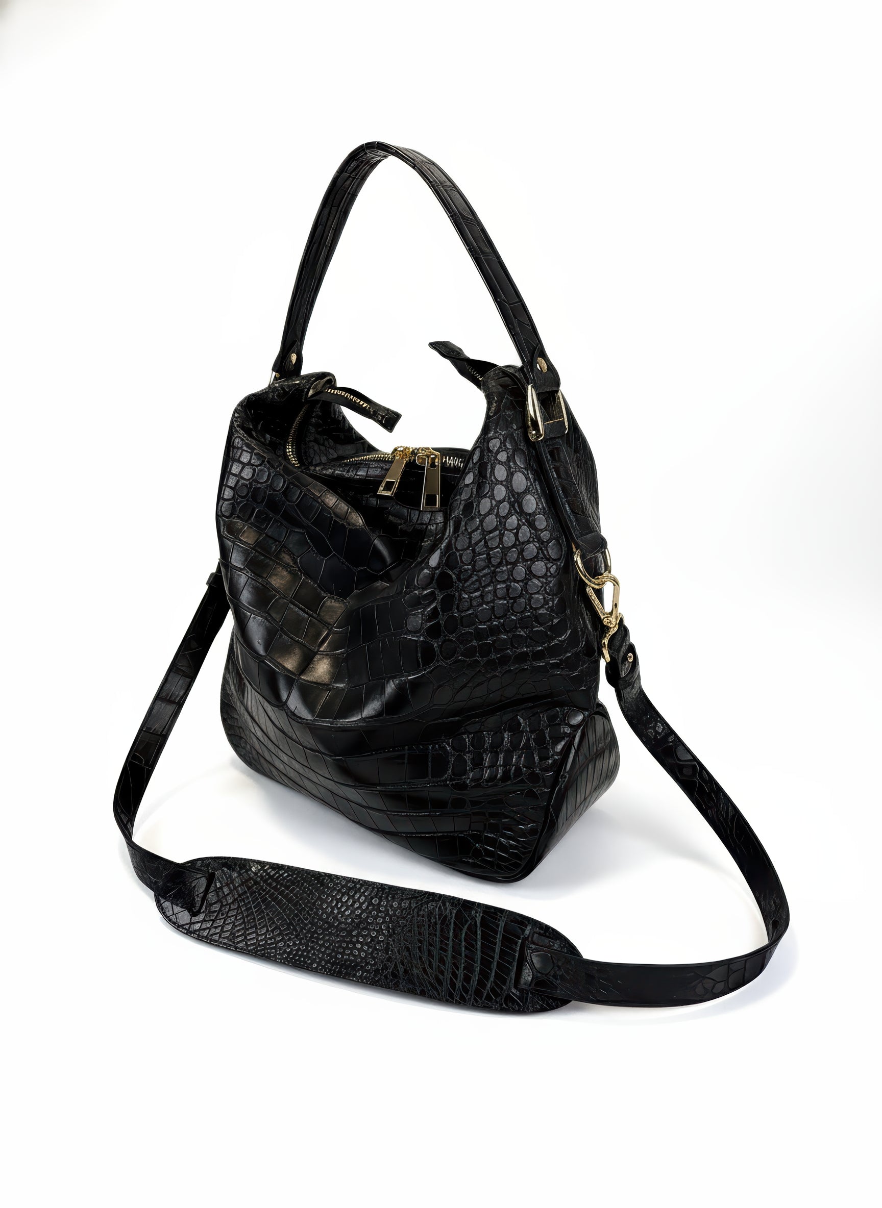 Petra Croco Black & Gold