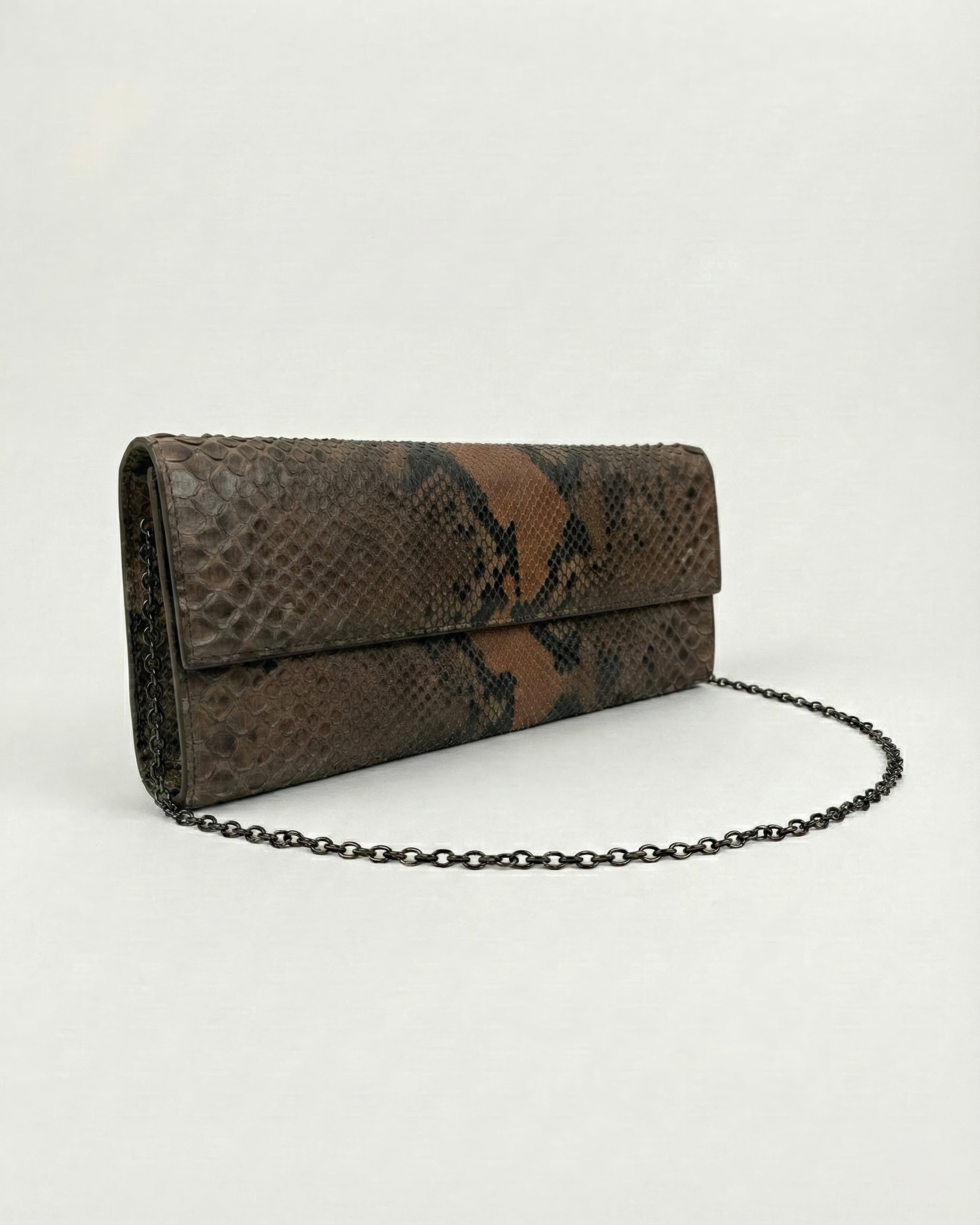 Long Clutch Brown-Orange