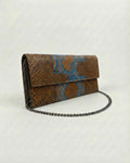 Short Clutch Brown-Blue