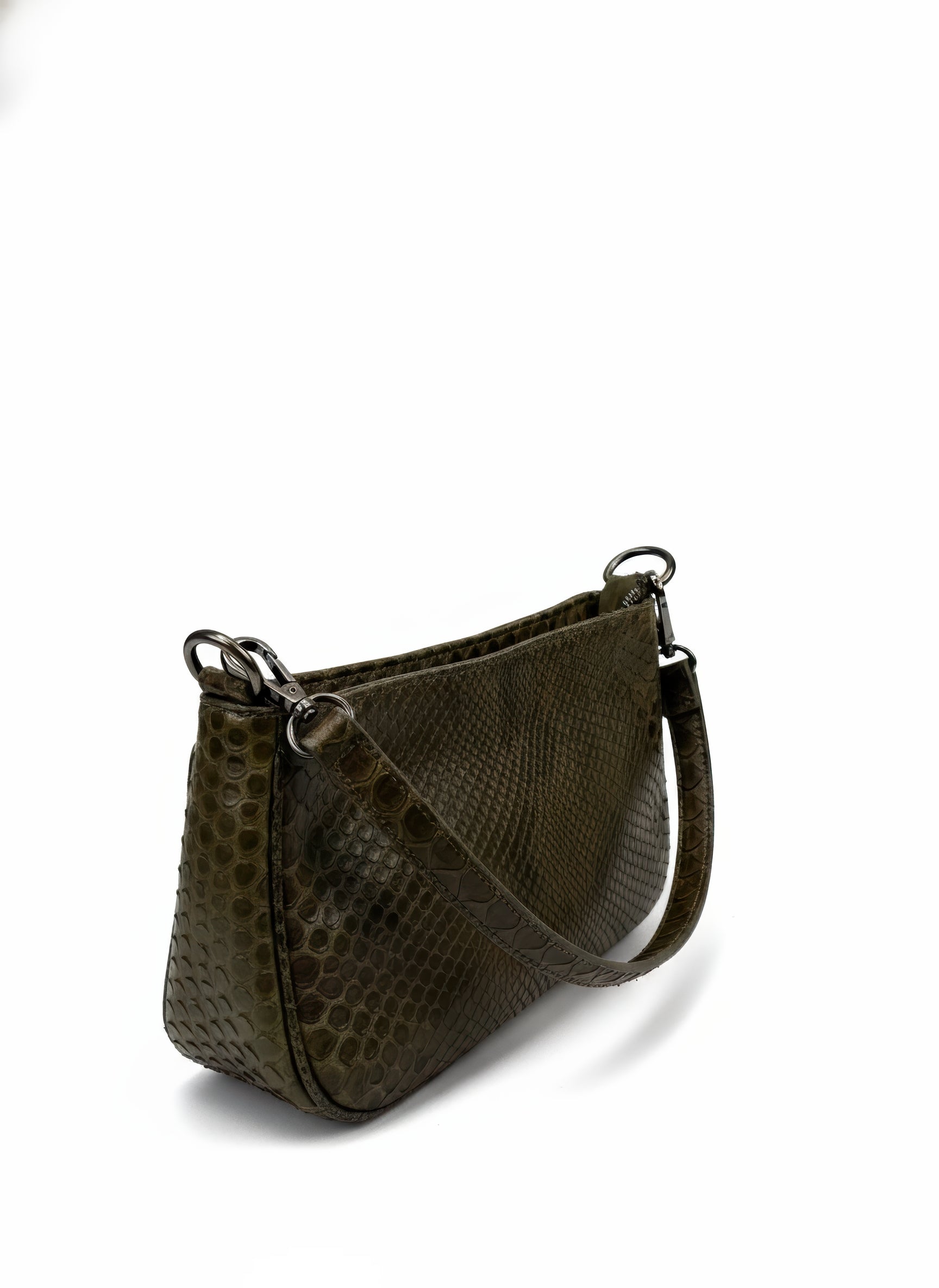 Baguette Python Dark Green