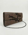 Long Clutch Brown Abstract