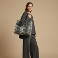 Shopper Python Grey Flower