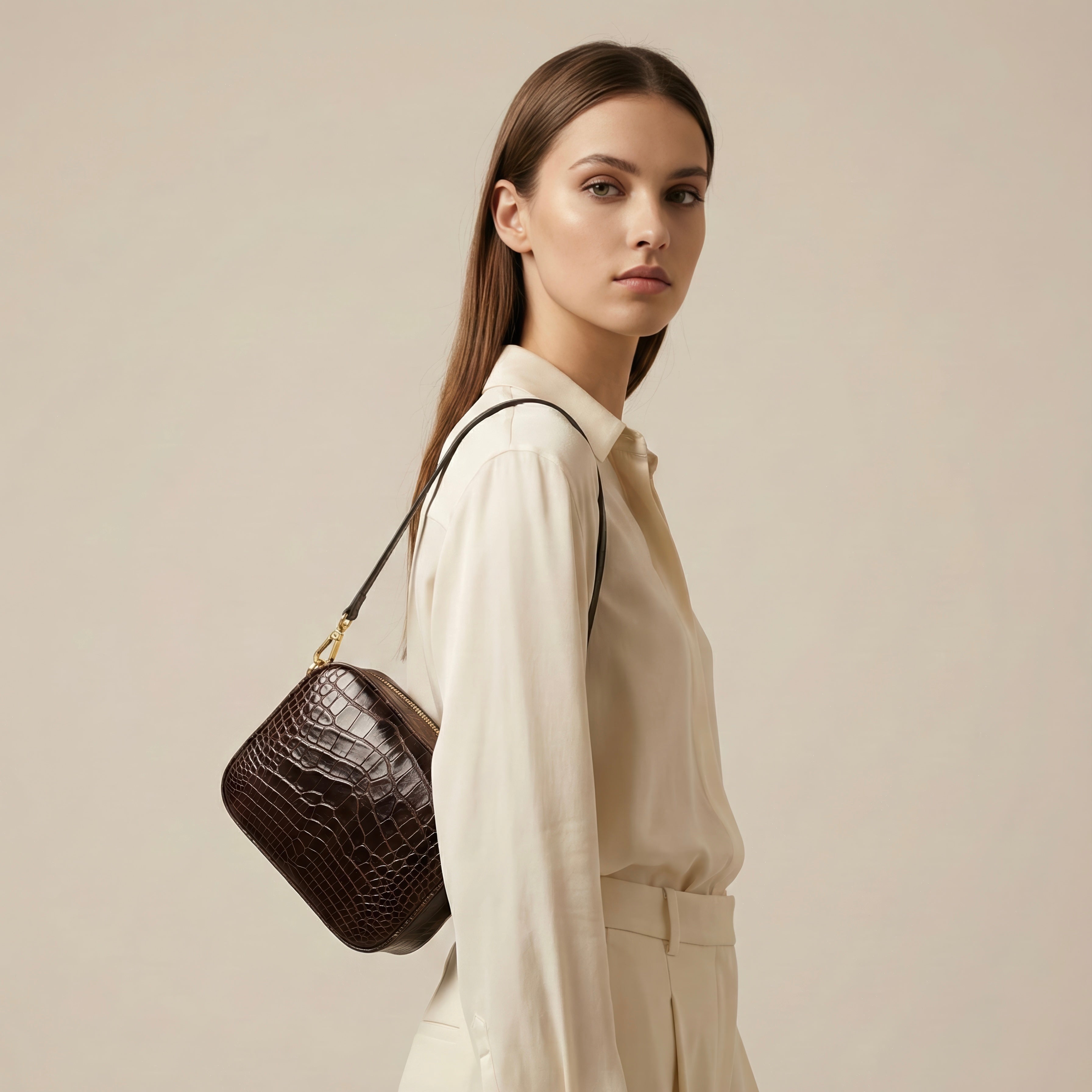 Saponetta Croco Brown