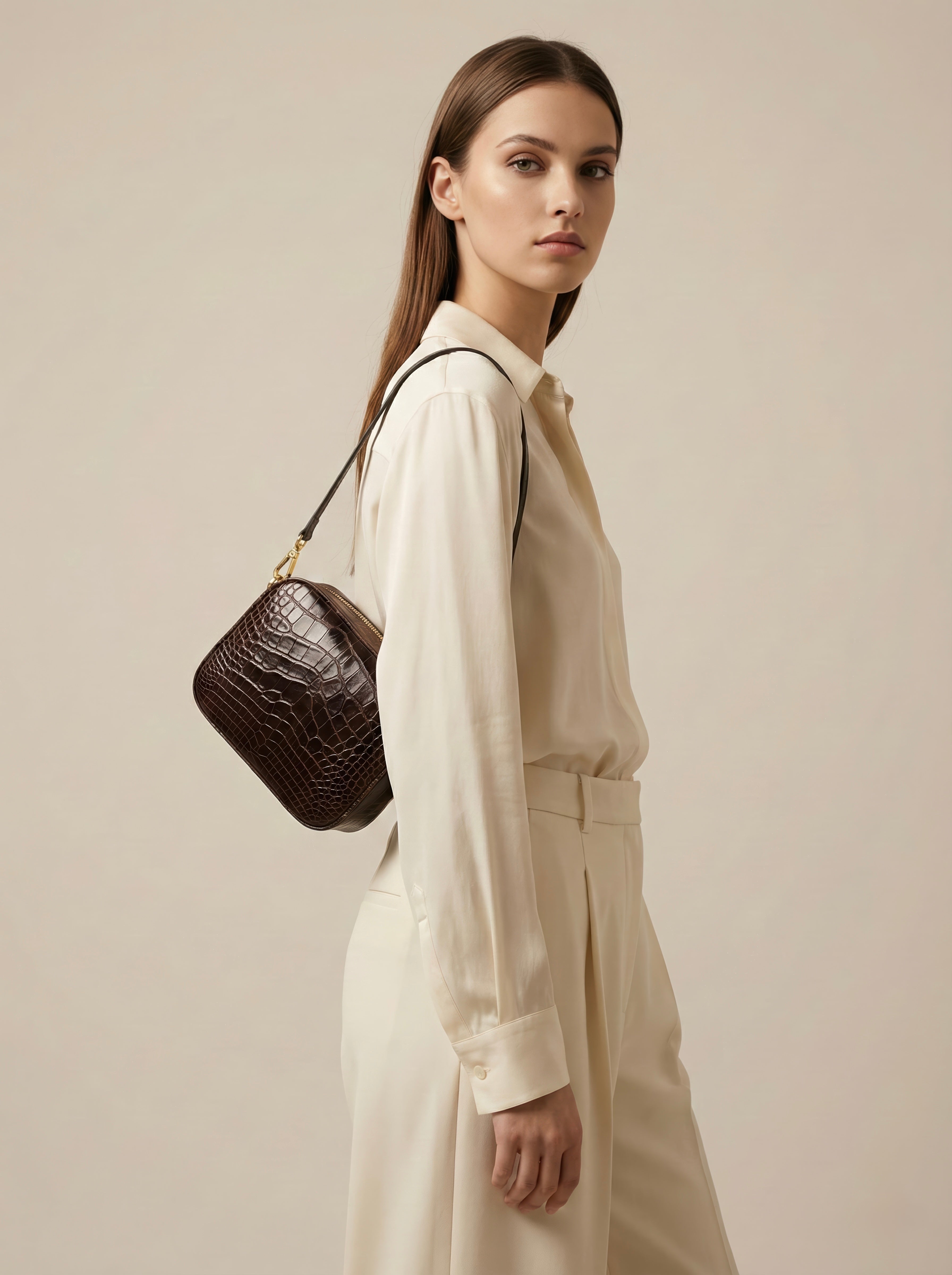 Saponetta Croco Brown