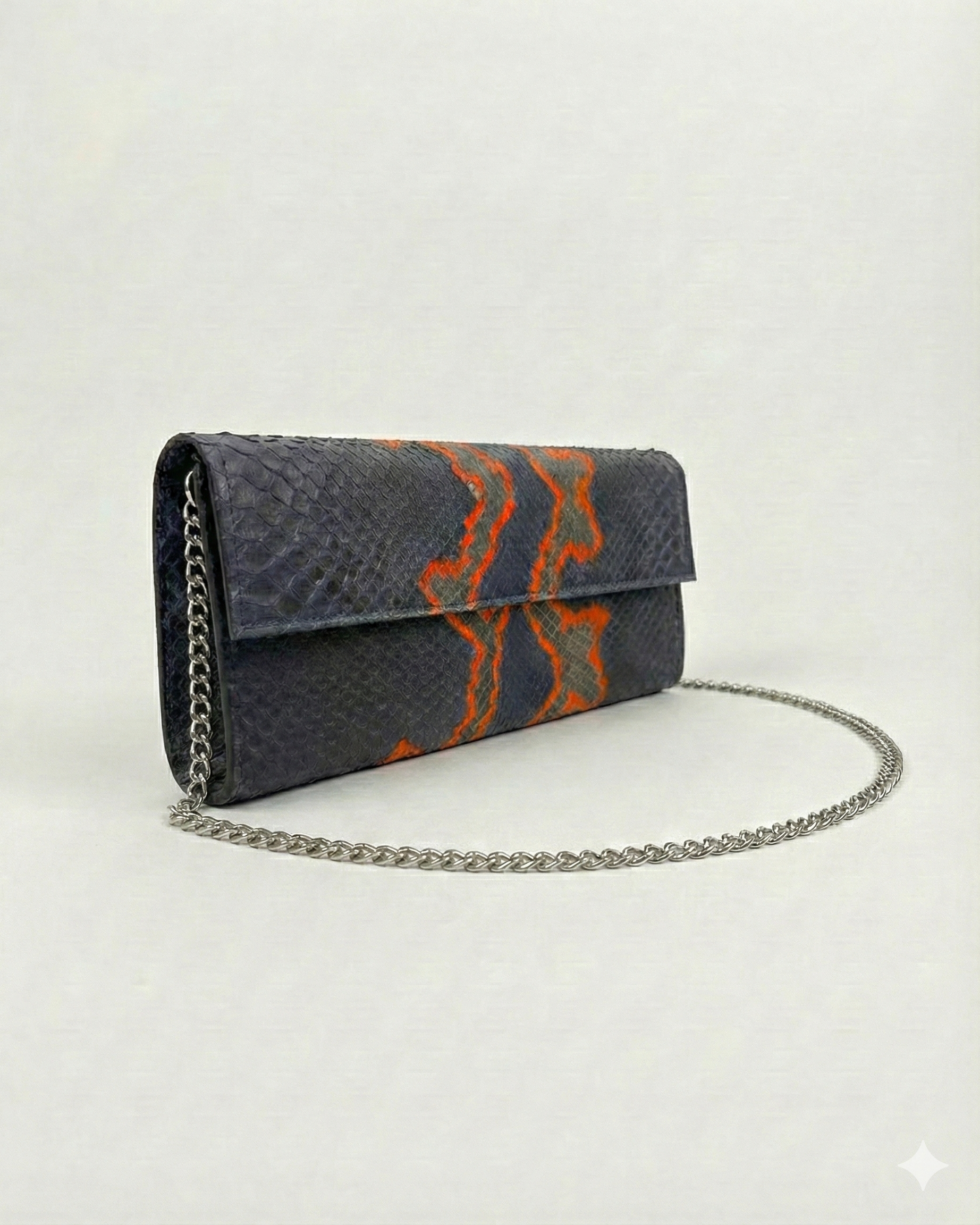 Short Clutch Blue-Orange