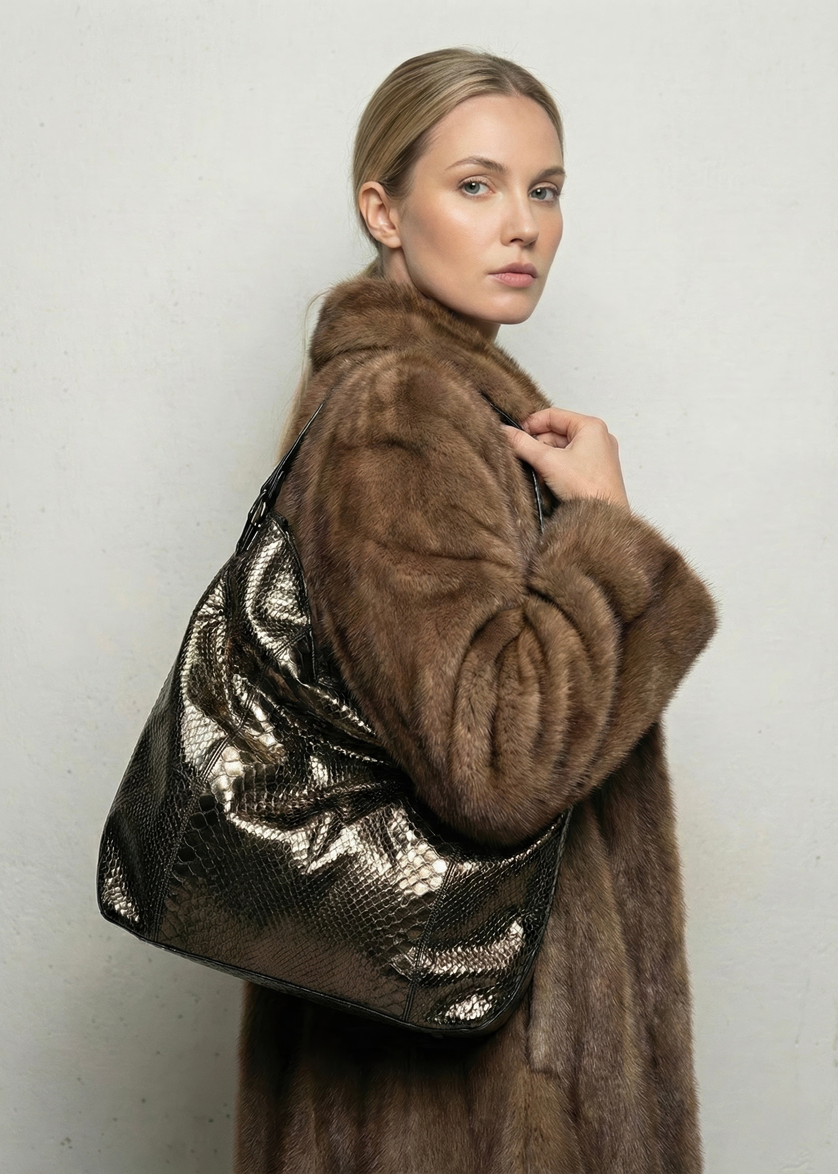 Petra Python Bronze Metallic