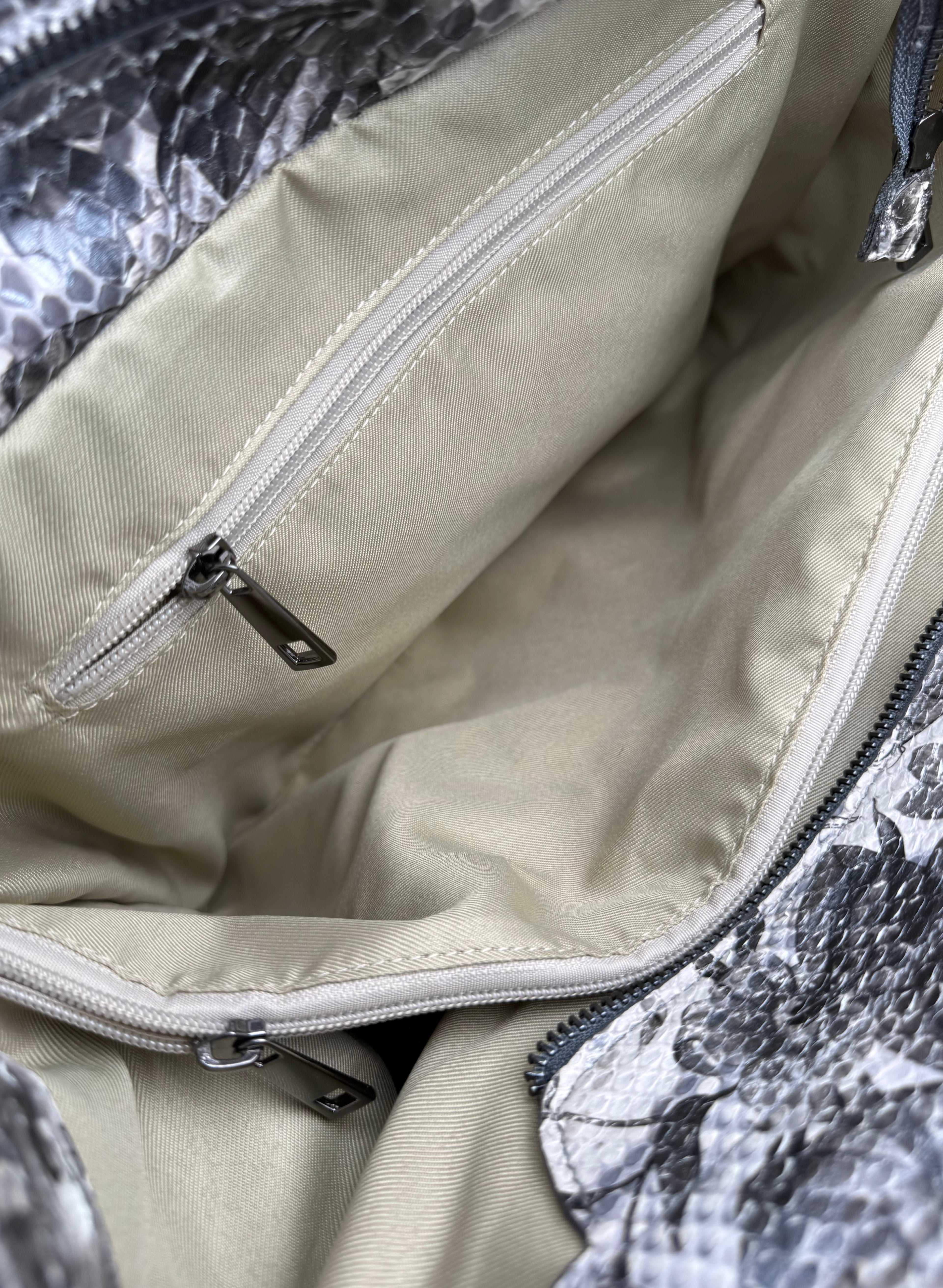 Shopper Python Grey Flower