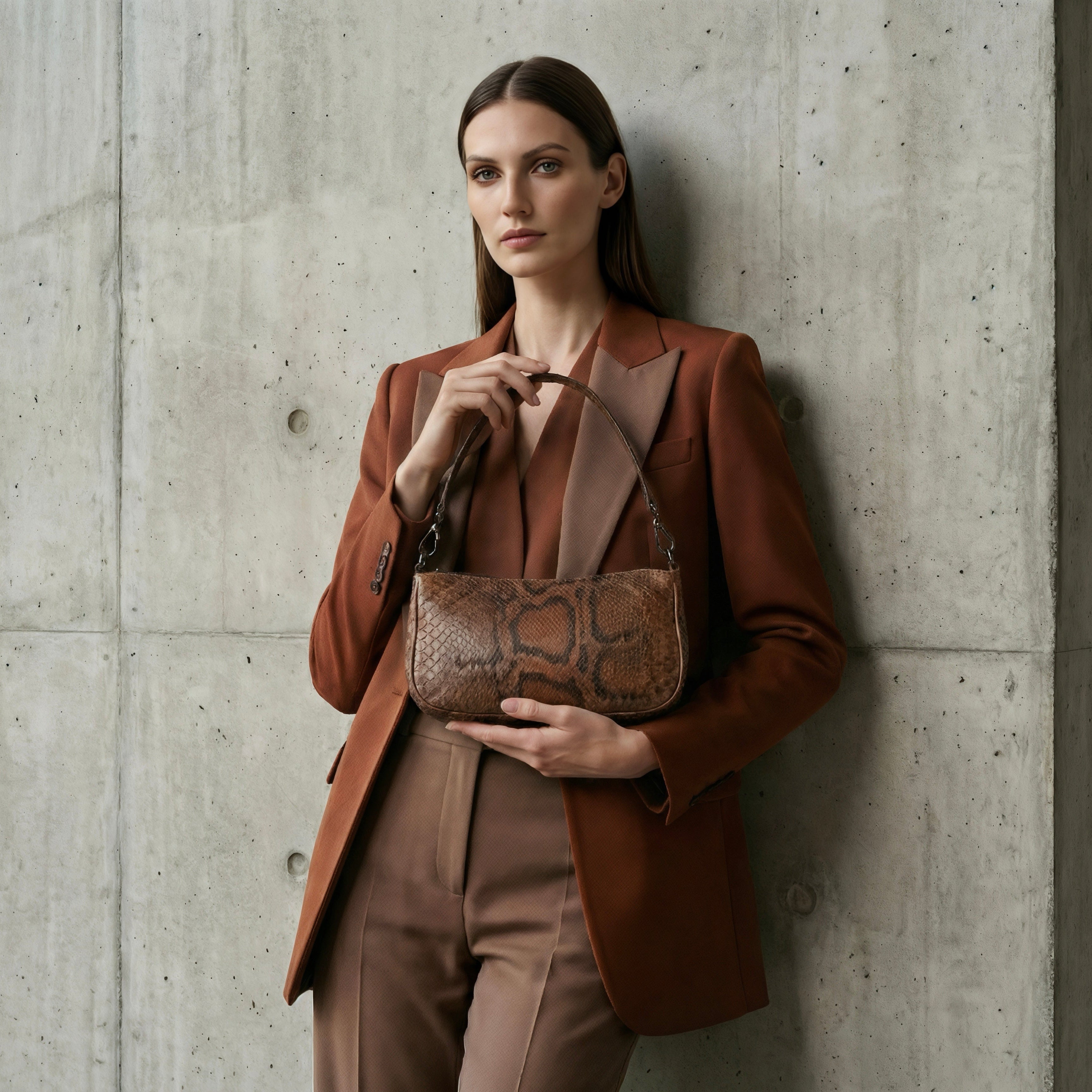 Baguette Python Brown