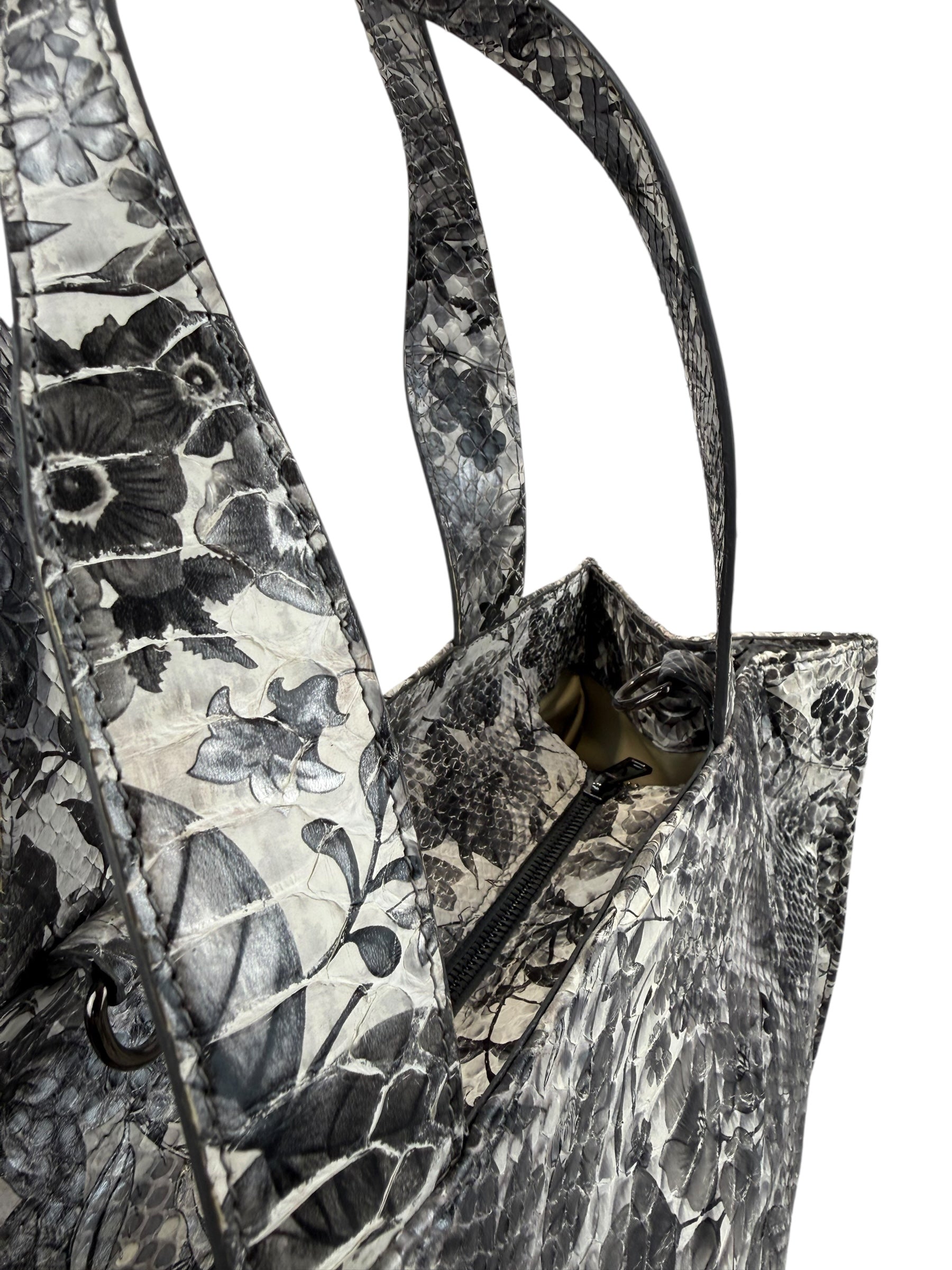 Shopper Python Grey Flower