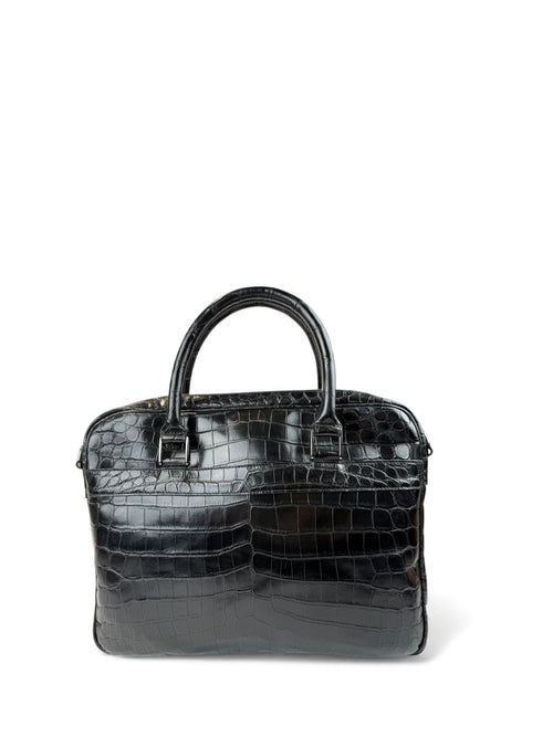 Business Croco Shiny Black