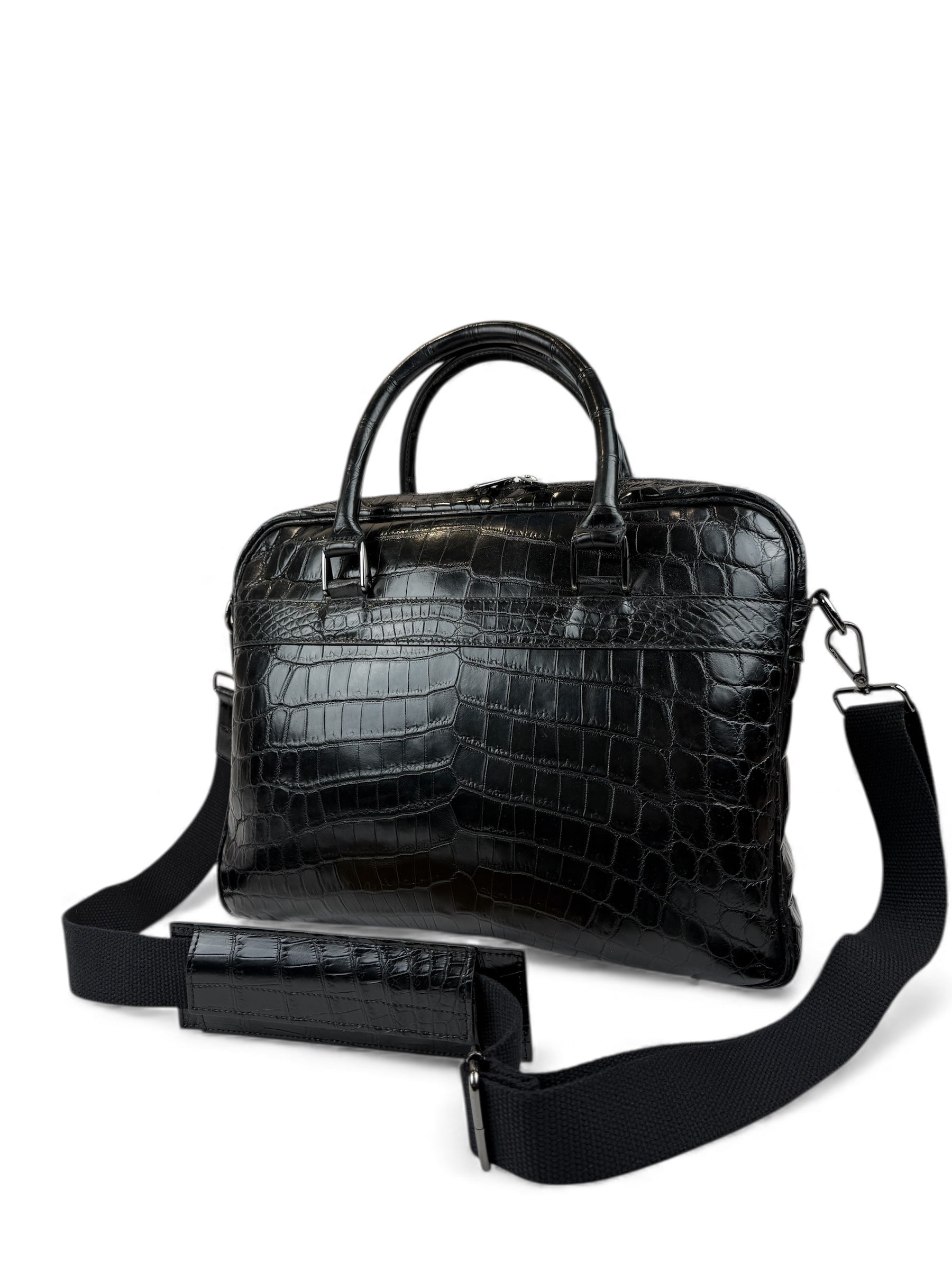 Business Croco Shiny Black