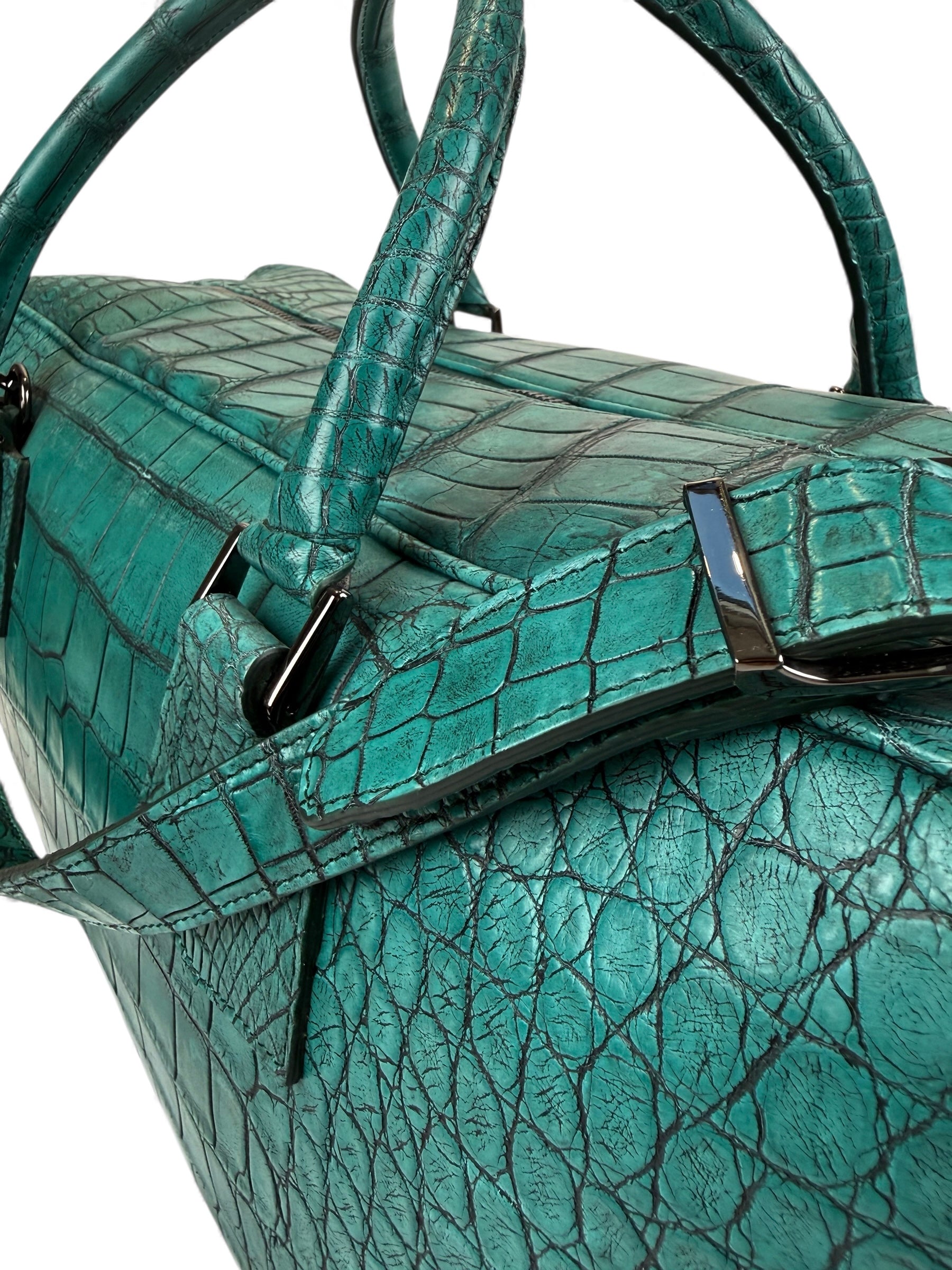 Weekender Croco Aqua