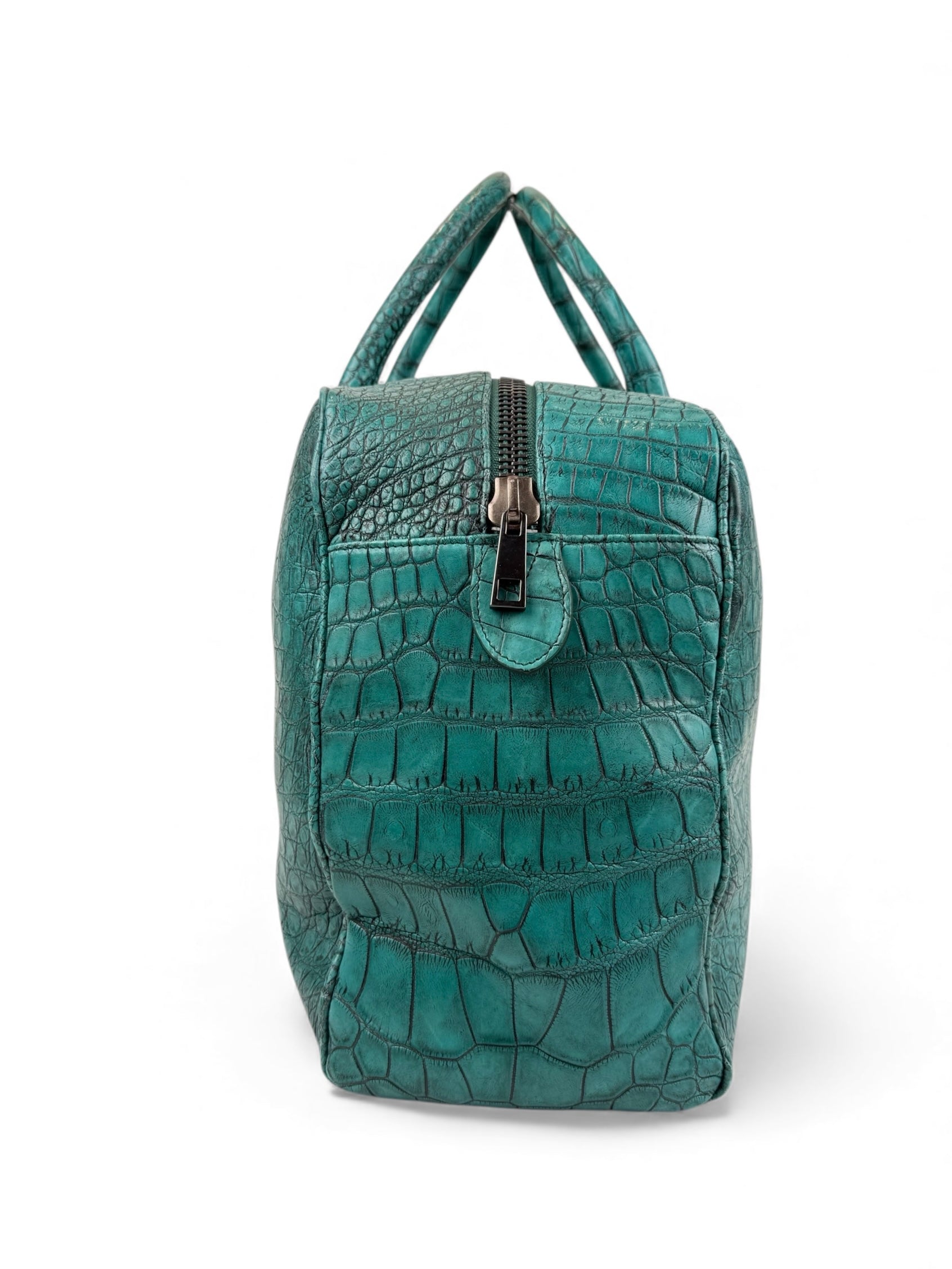 Weekender Grande Croco Aqua