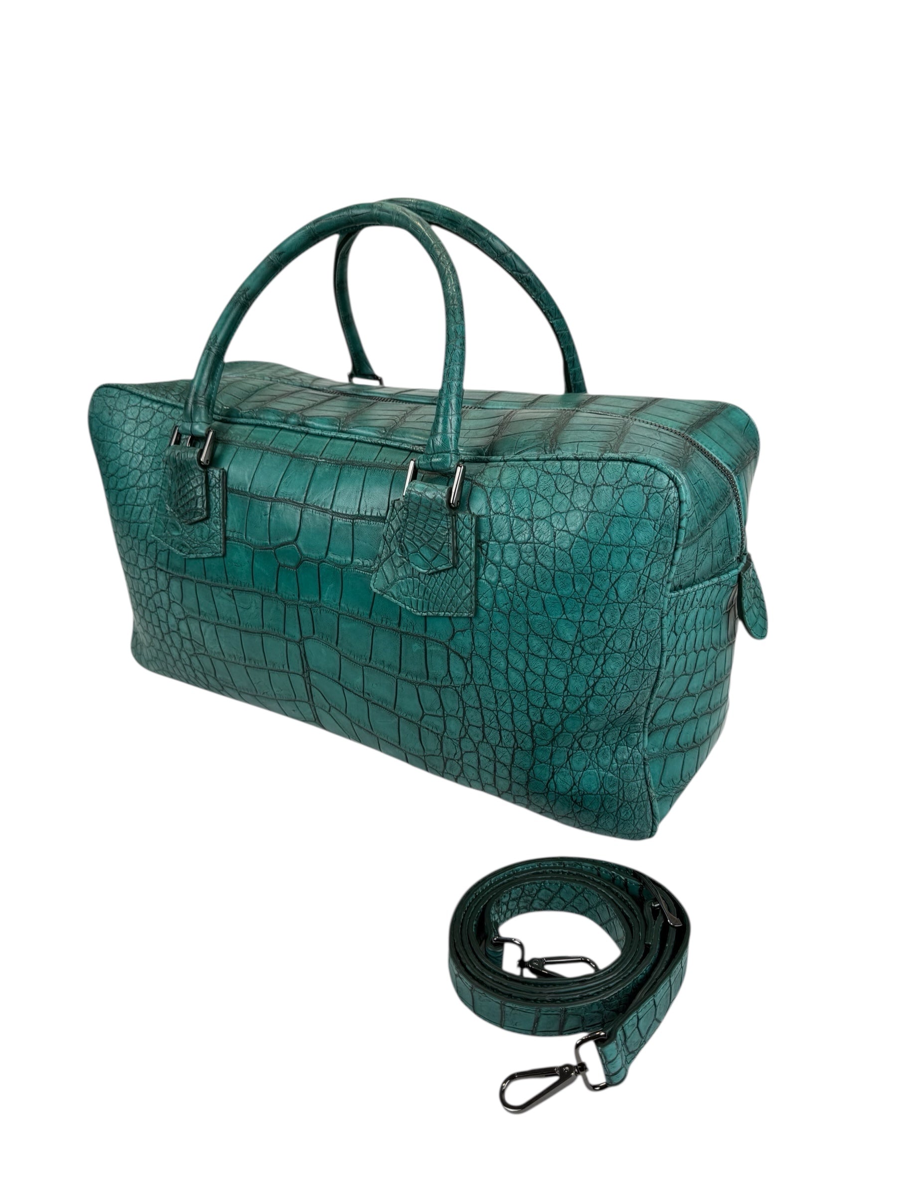 Weekender Croco Aqua