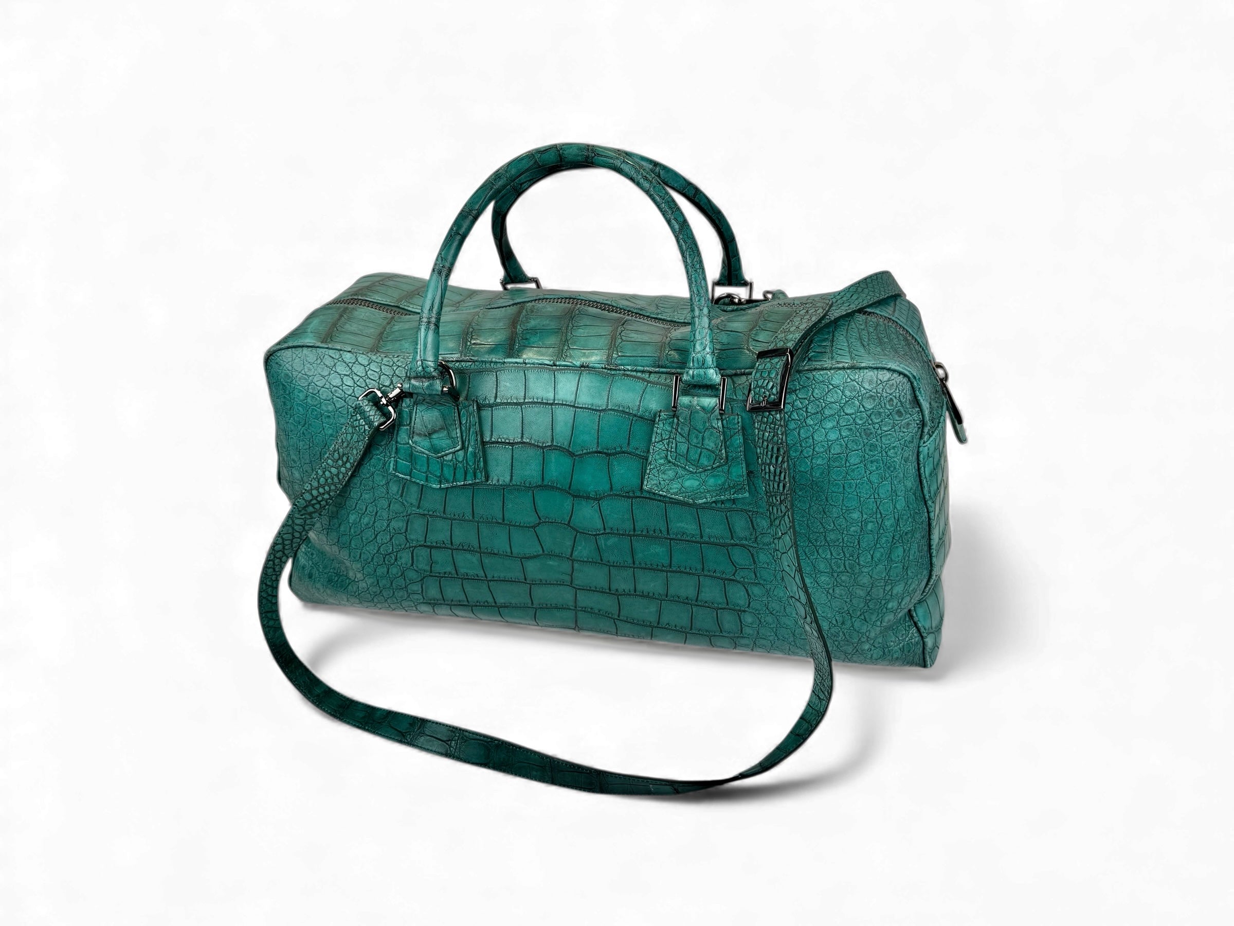 Weekender Grande Croco Aqua