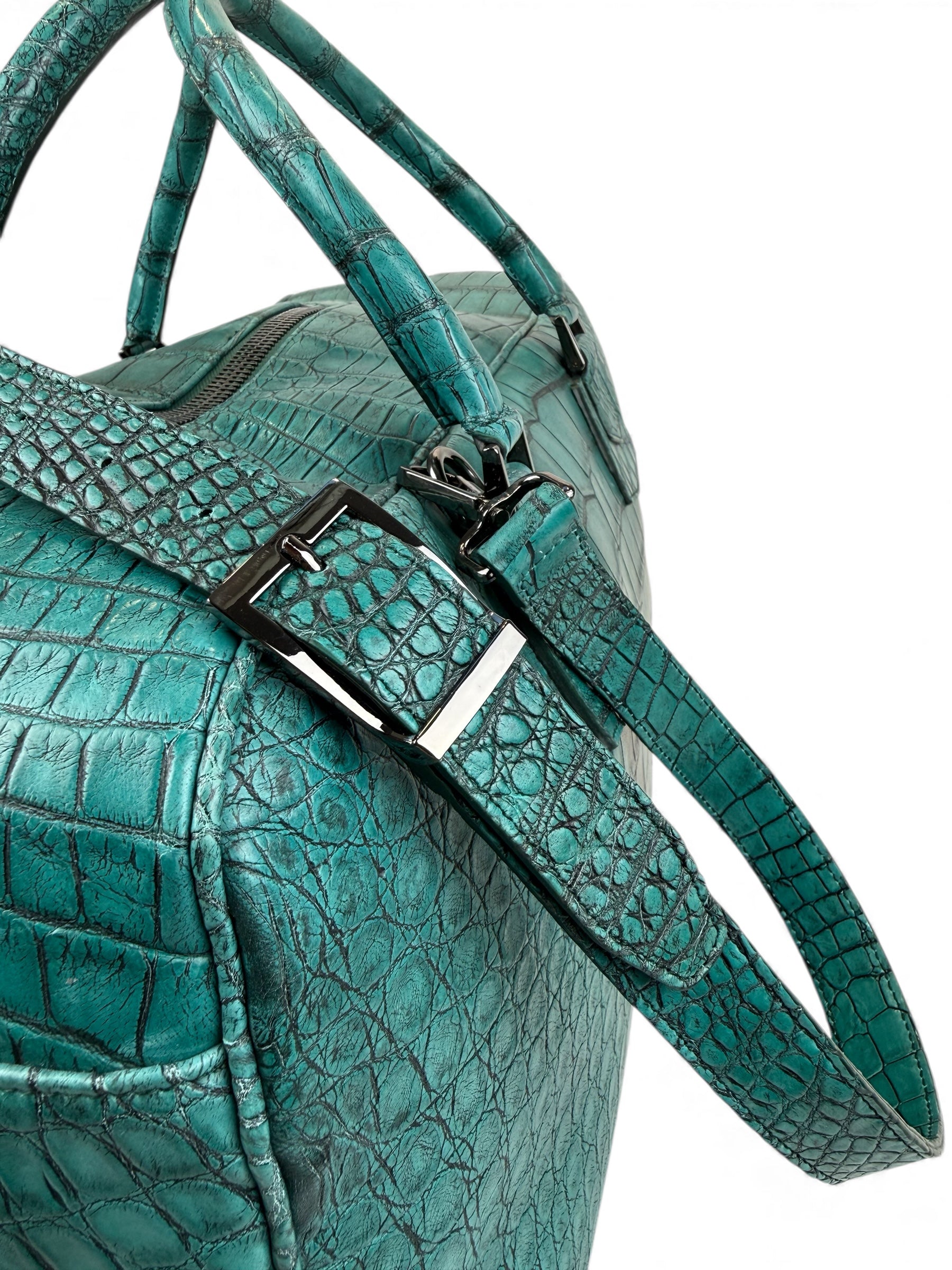 Weekender Grande Croco Aqua