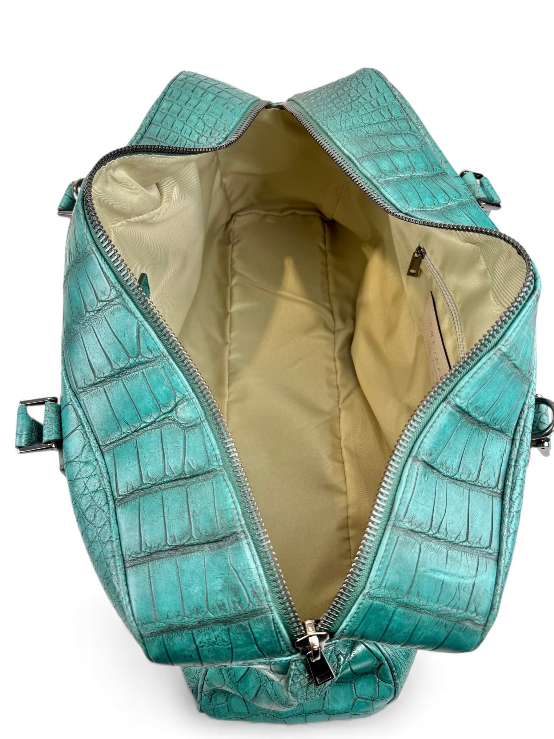 Weekender Grande Croco Aqua