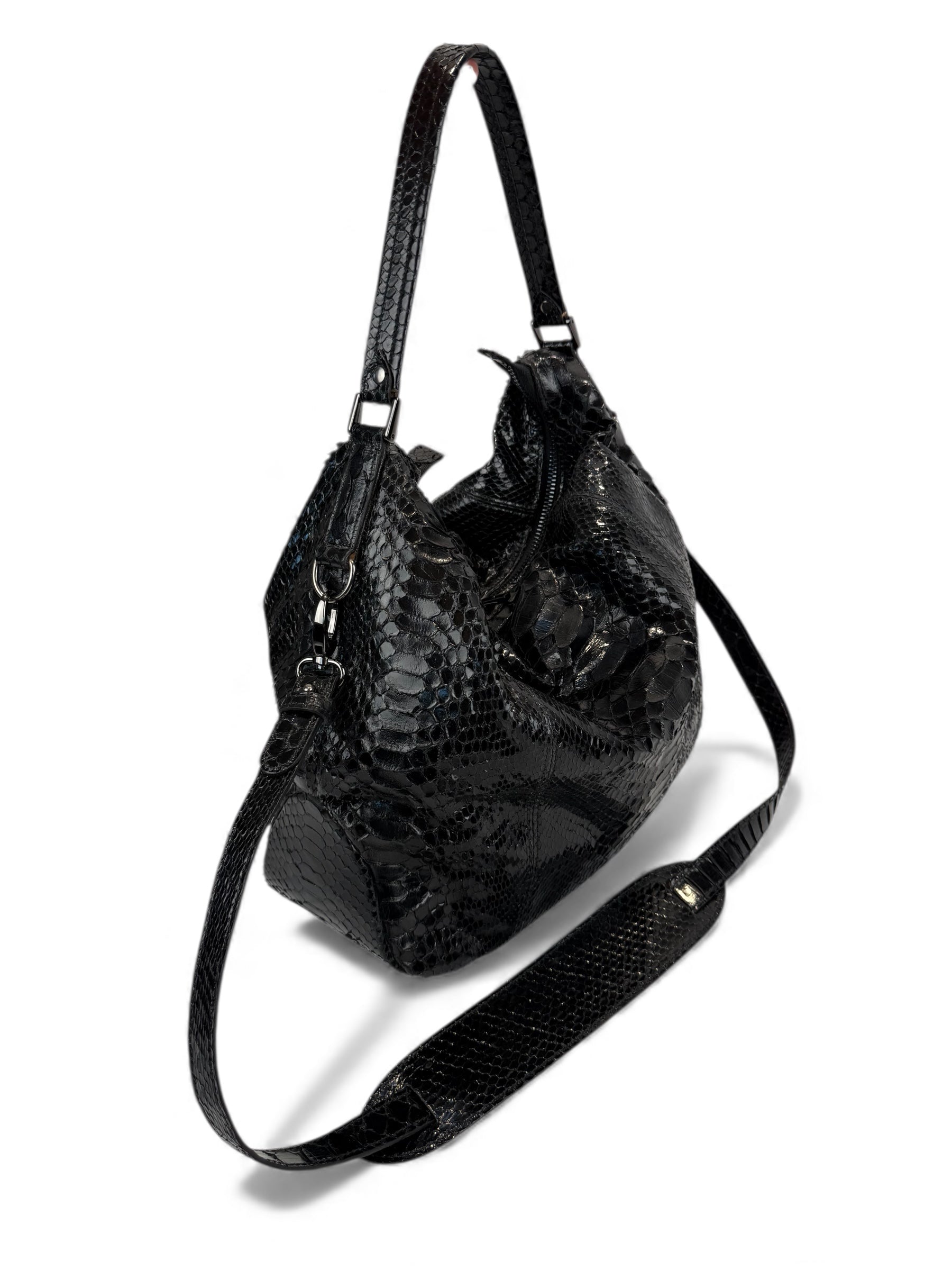 Petra Grande Python Shiny Black