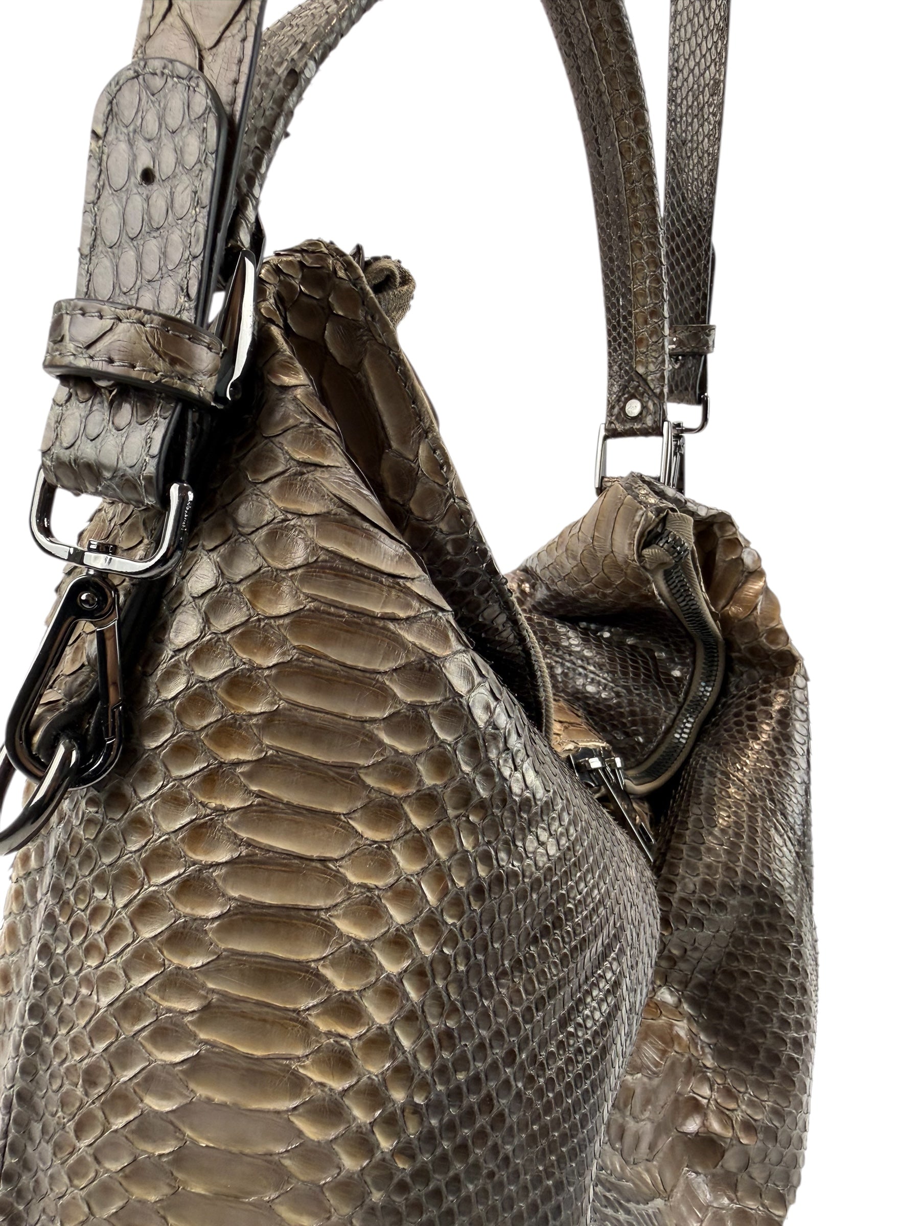 Petra Grande Python Mixed Brown & Black