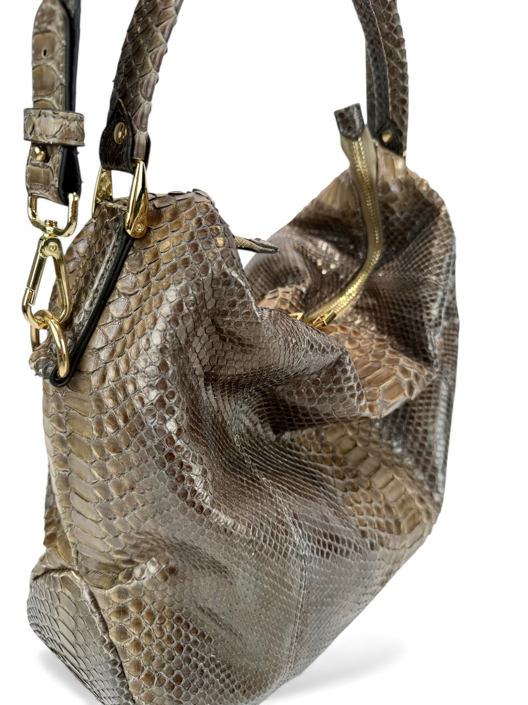 Petra Grande Python Mixed Brown & Gold