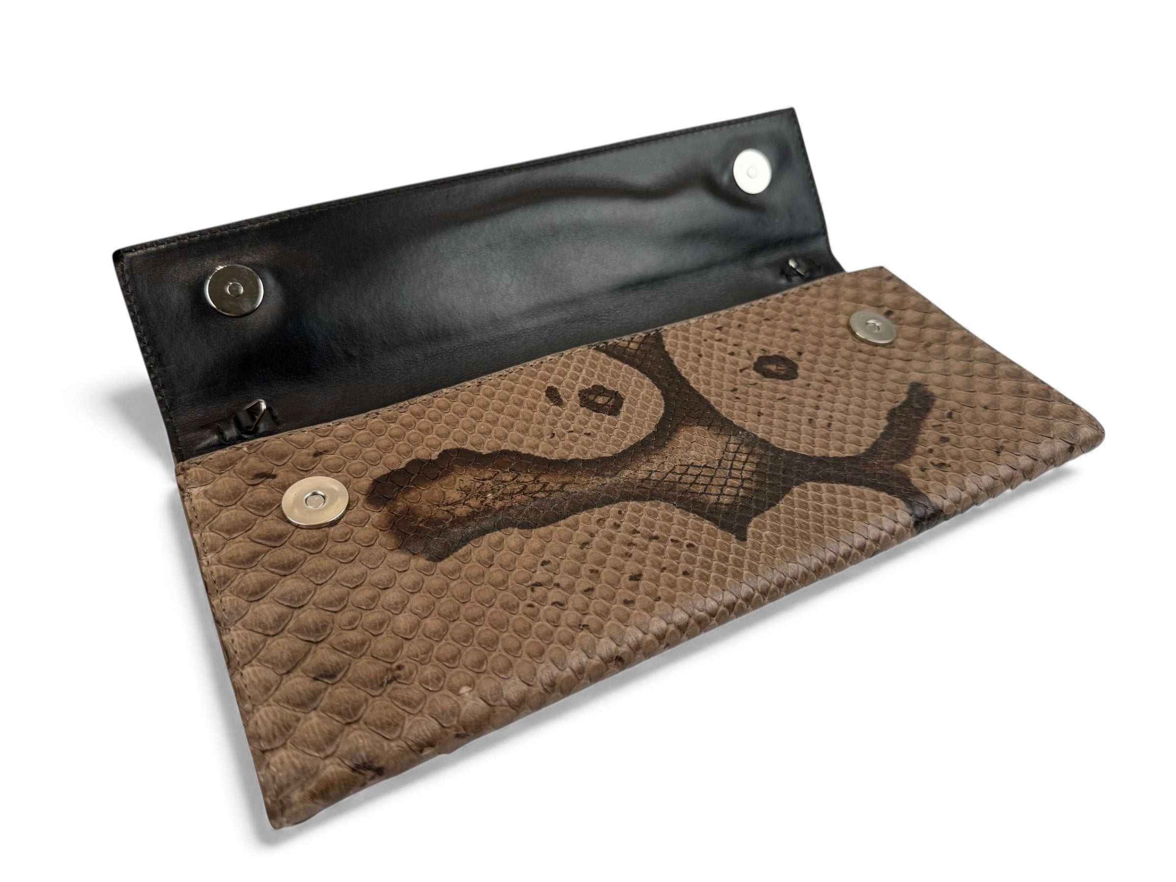 Long Clutch Brown Abstract