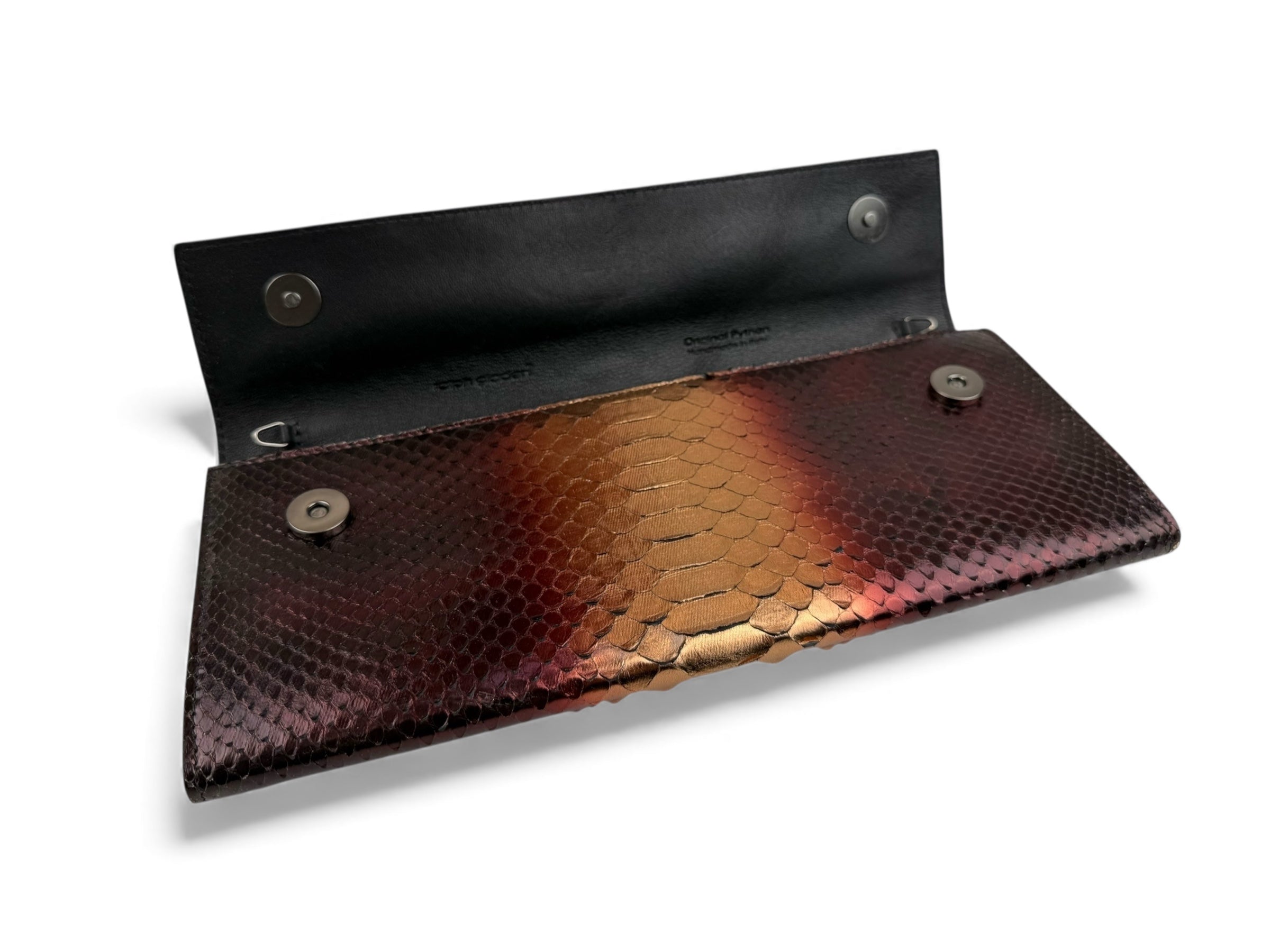 Long Clutch Red Metallic