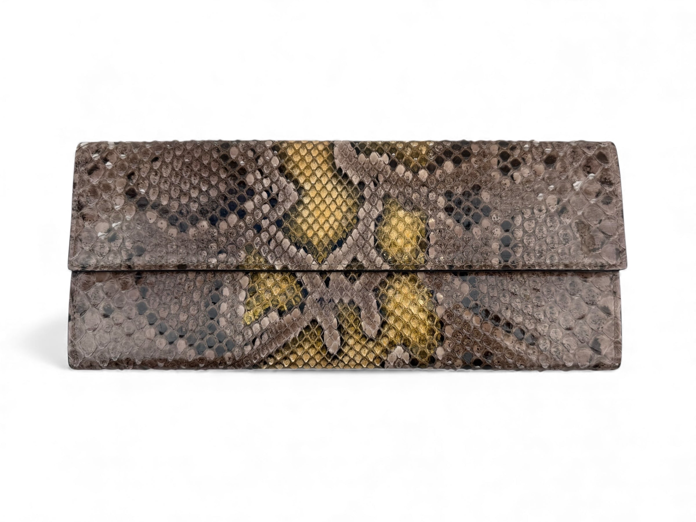 Long Clutch Brown-Yellow