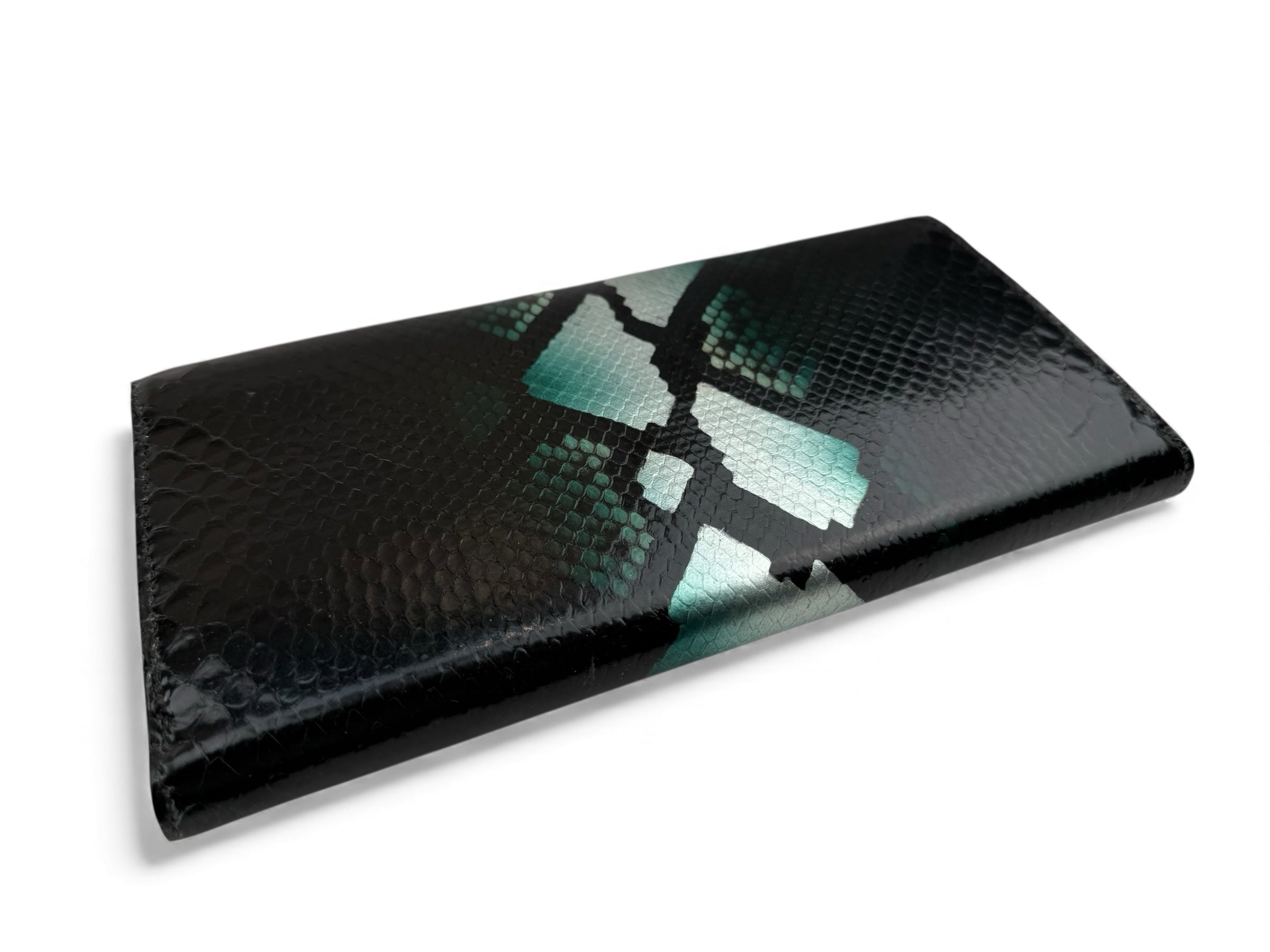 Short Clutch Green-Silver