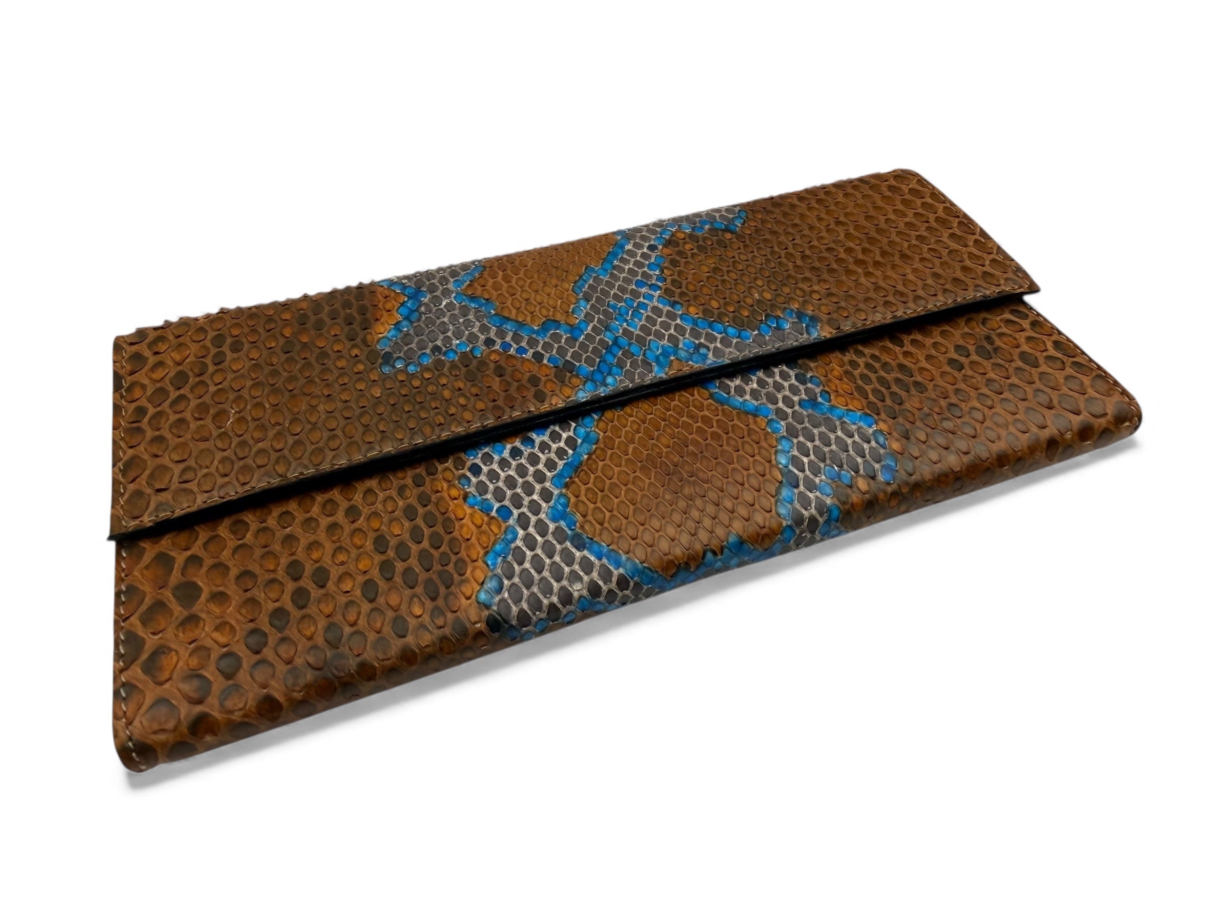 Short Clutch Brown-Blue
