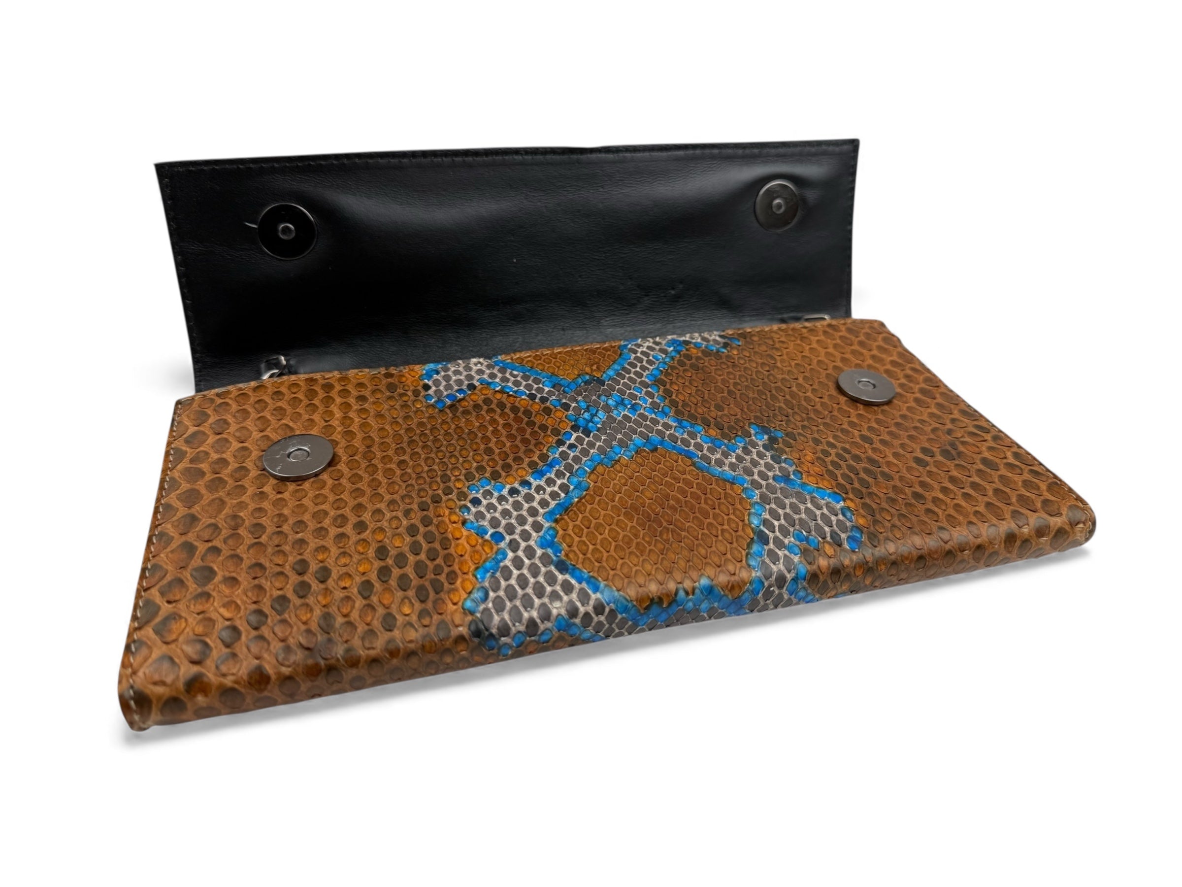 Short Clutch Brown-Blue